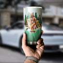 Guitar Bear Camping Camfire Tumbler 2023 Nearkii