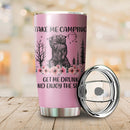 Gifts For Women Drunk Bear Camping Camfire Tumbler 2023 Nearkii