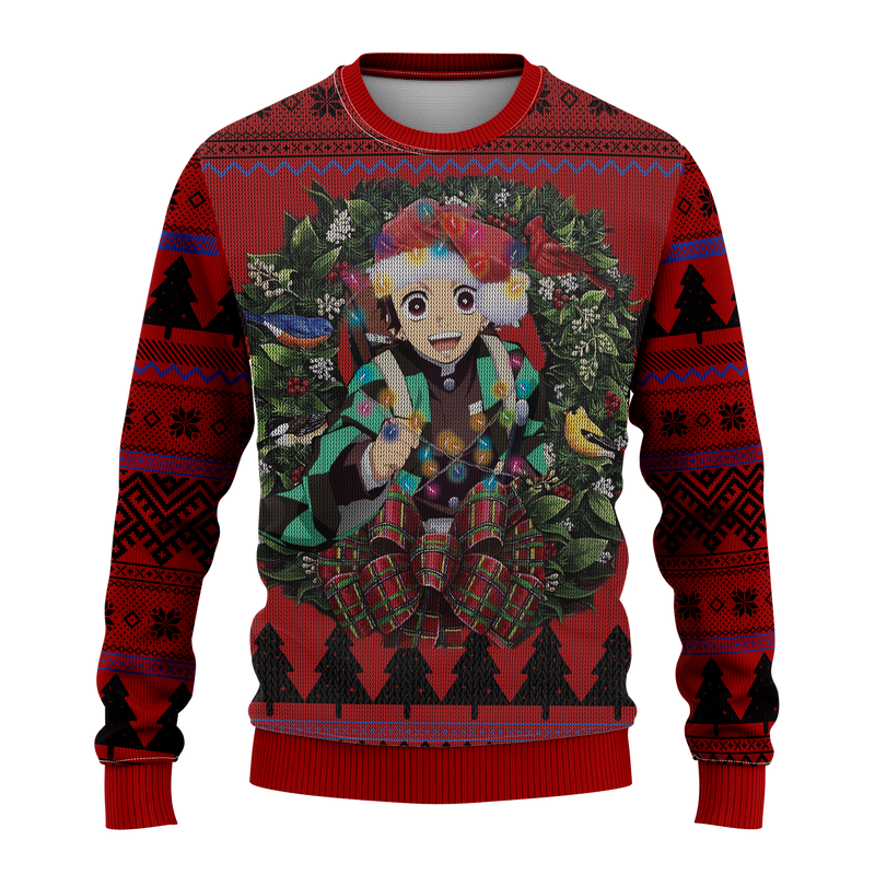 Tanjirou Kimesu No Yaiba Mc Ugly Christmas Sweater Thanksgiving Gift Nearkii