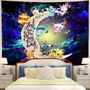 Eevee Evolution Pokemon Moon And Back Galaxy Tapestry Room Decor Nearkii