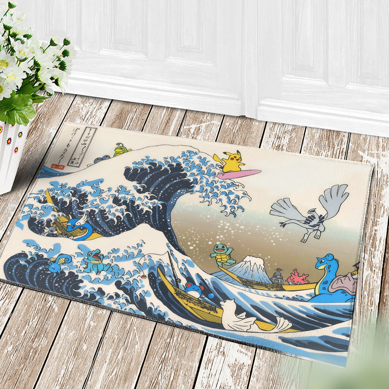 Pokemon The Great Wave Japan Doormat Home Decor