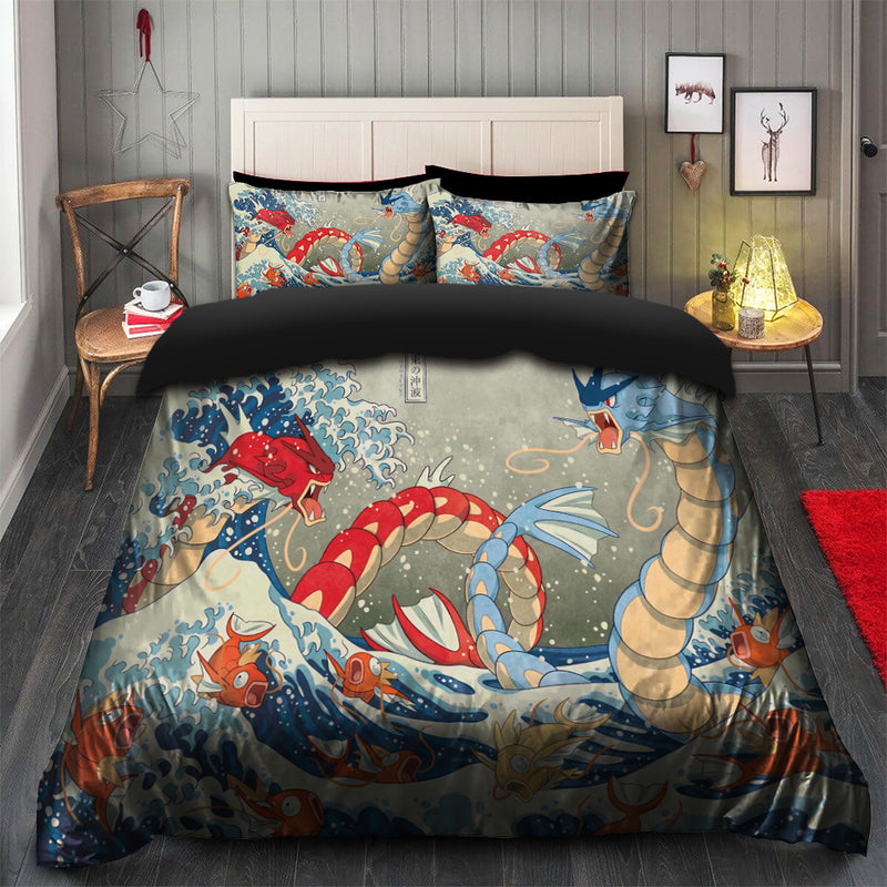 The Great Wave Pokemon Bedding Set Duvet Cover And 2 Pillowcases Nearkii