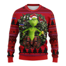 The Grinch With Cup Noel Mc Ugly Christmas Sweater Thanksgiving Gift Nearkii