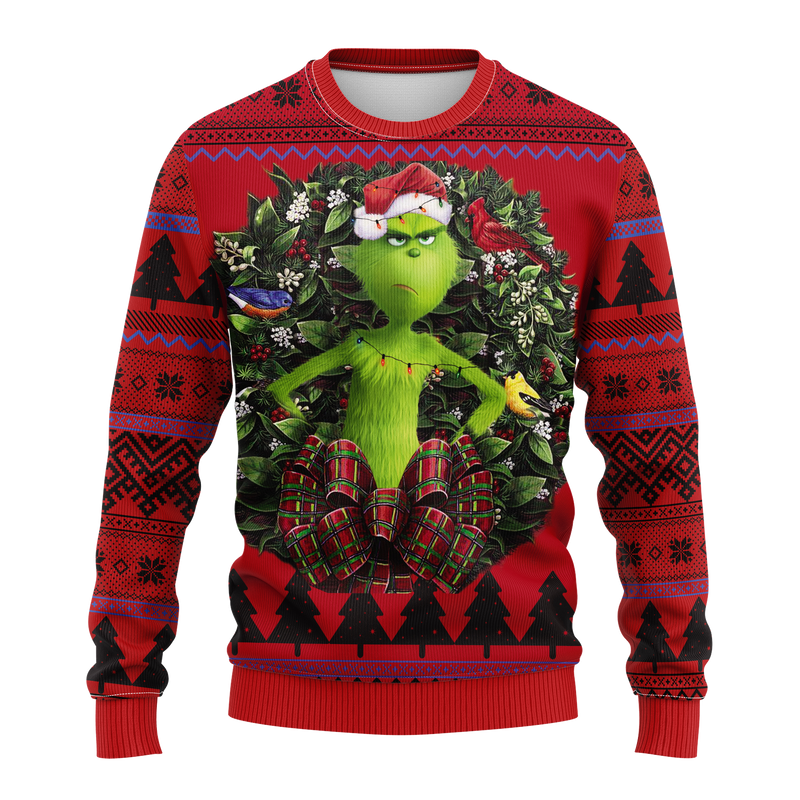 The Grinch With Cup Noel Mc Ugly Christmas Sweater Thanksgiving Gift Nearkii