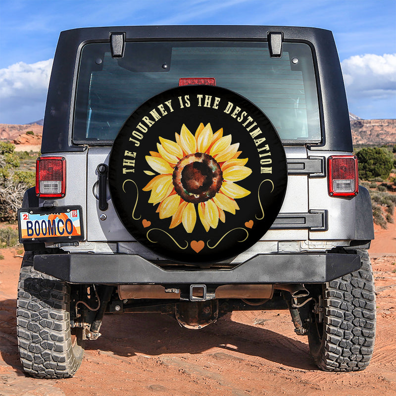 The Journey Is The Destination Jeep Car Spare Tire Cover Gift For Campers Nearkii