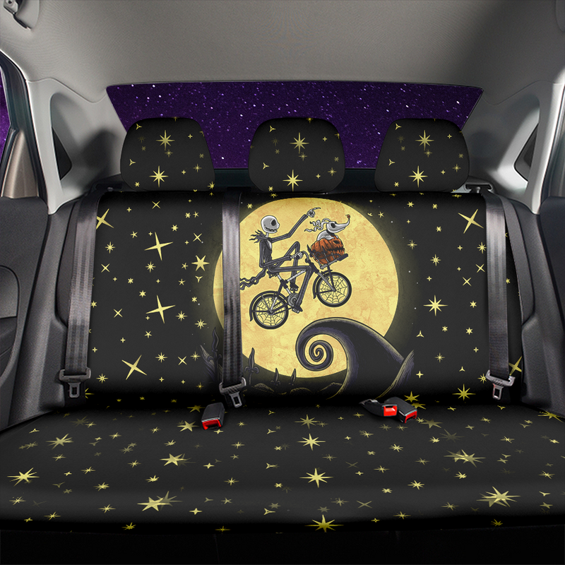 The Nightmare Before Christmas Moon Car Back Seat Covers Decor Protectors Nearkii
