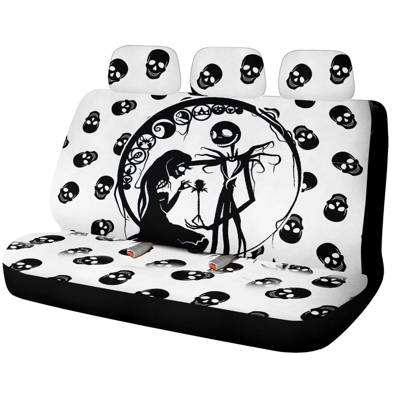 The Nightmare Before Christmas White Car Back Seat Covers Decor Protectors Nearkii