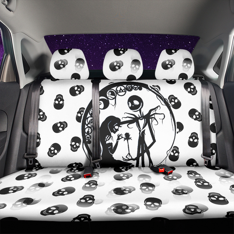 The Nightmare Before Christmas White Car Back Seat Covers Decor Protectors Nearkii