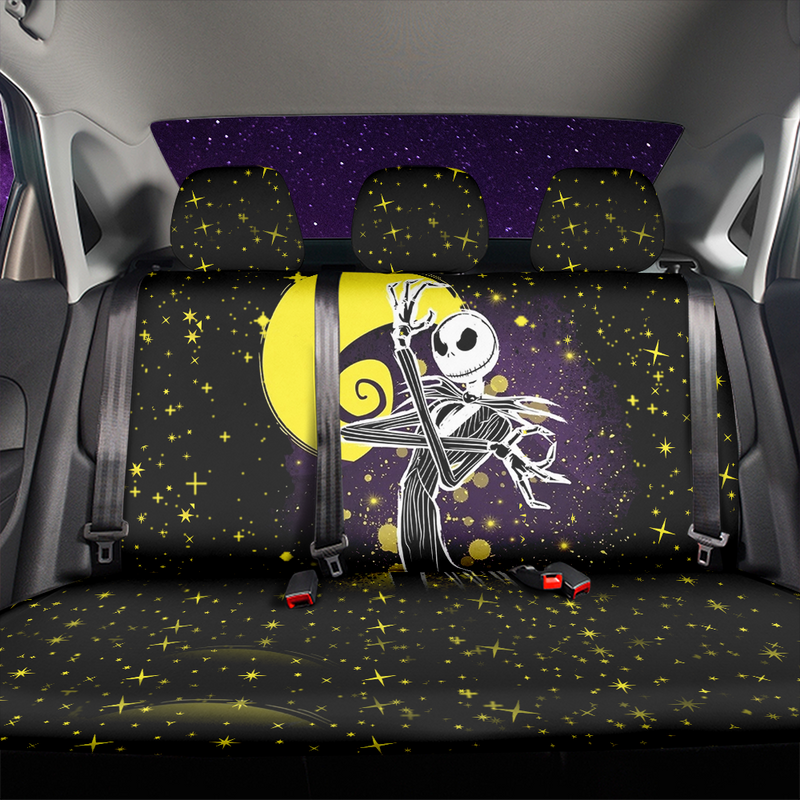 Nightmare Before Christmas Sky Moon Jack Car Back Seat Covers Decor Protectors Nearkii