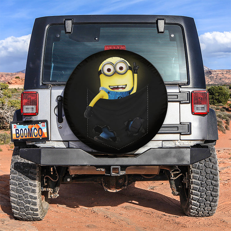 Minions Cute Hanging Jeep Car Spare Tire Covers Gift For Campers Nearkii