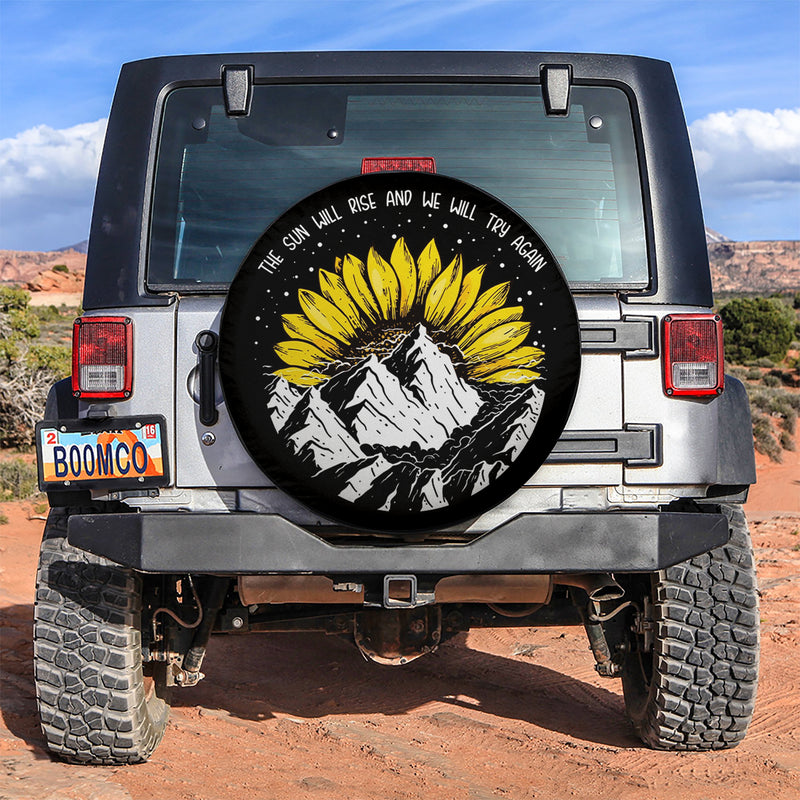The Sun Will Rise Jeep Car Spare Tire Cover Gift For Campers Nearkii