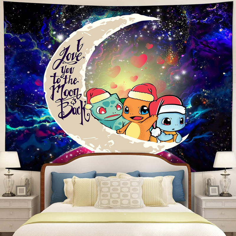 Pokemon Friends Gen 1 Moon And Back Galaxy Tapestry Room Decor Nearkii