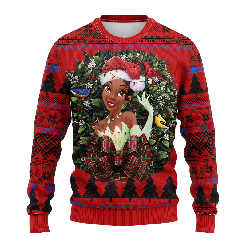 Tiana Princess Noel Mc Ugly Christmas Sweater Thanksgiving Gift Nearkii