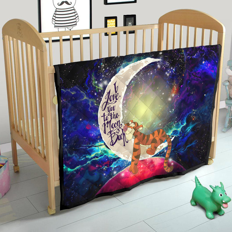 Tiger Winnie The Pooh Love You To The Moon Galaxy Quilt Blanket Nearkii