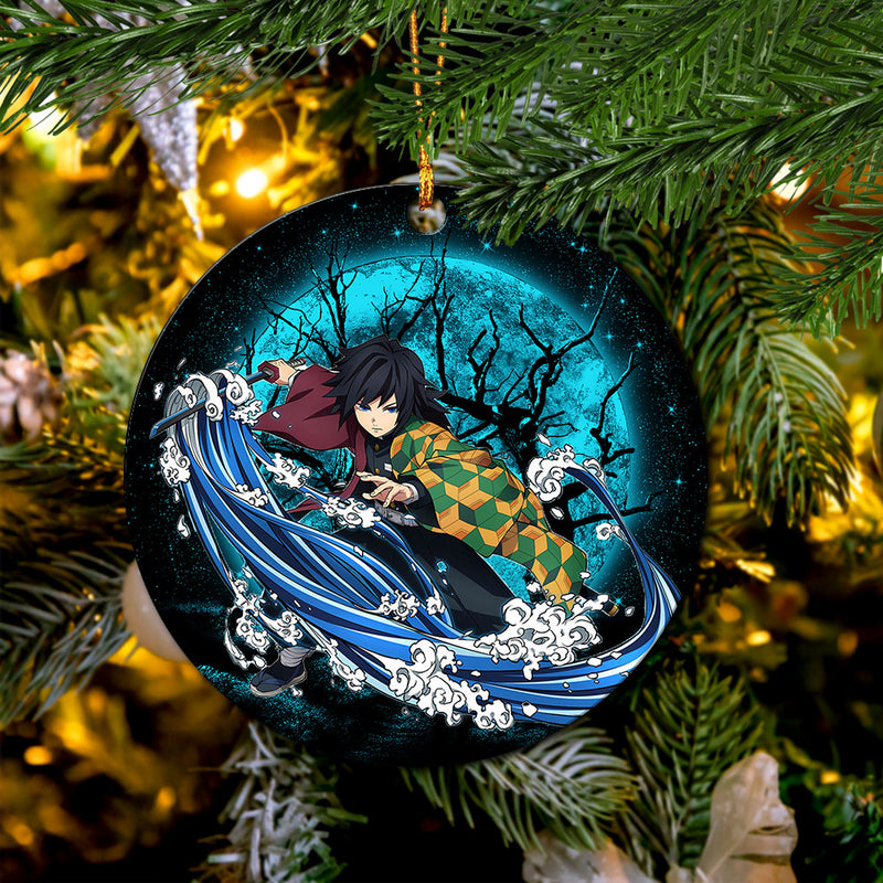 Tomioka Giyuu Moonlight Mica Circle Ornament Perfect Gift For Holiday Nearkii