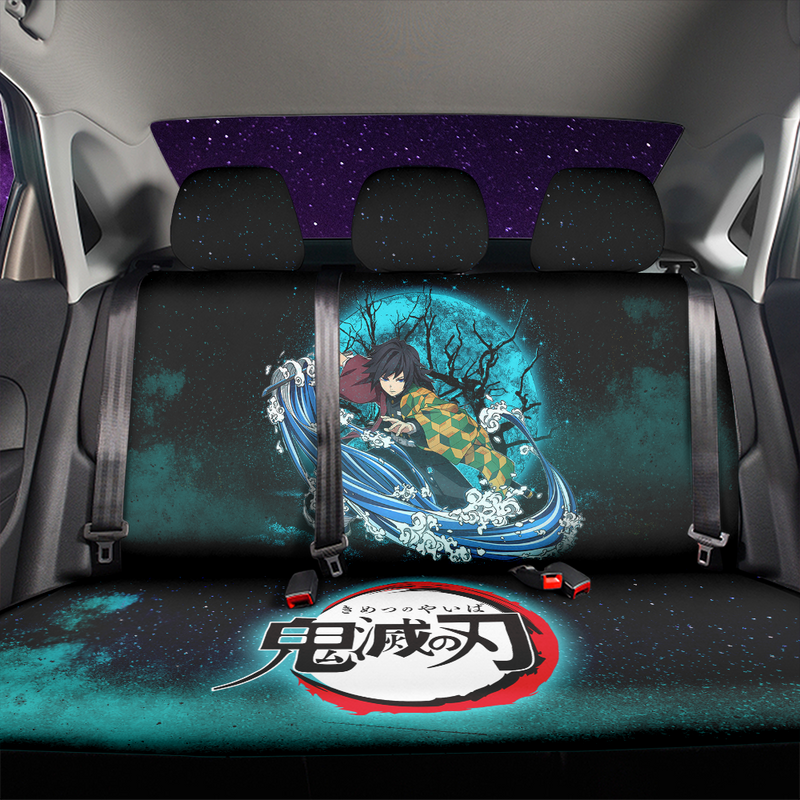 Tomioka Giyuu Demon Slayer Anime Moonlight Galaxy Premium Custom Car Back Seat Covers Decor Protectors Nearkii