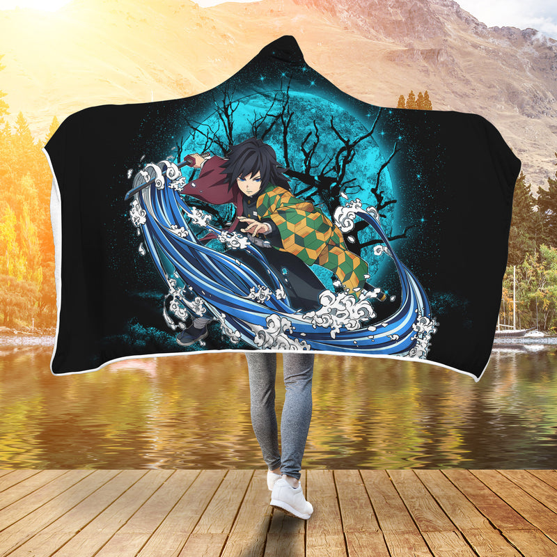 Tomioka Giyuu Moonlight Economy Hooded Blanket Nearkii