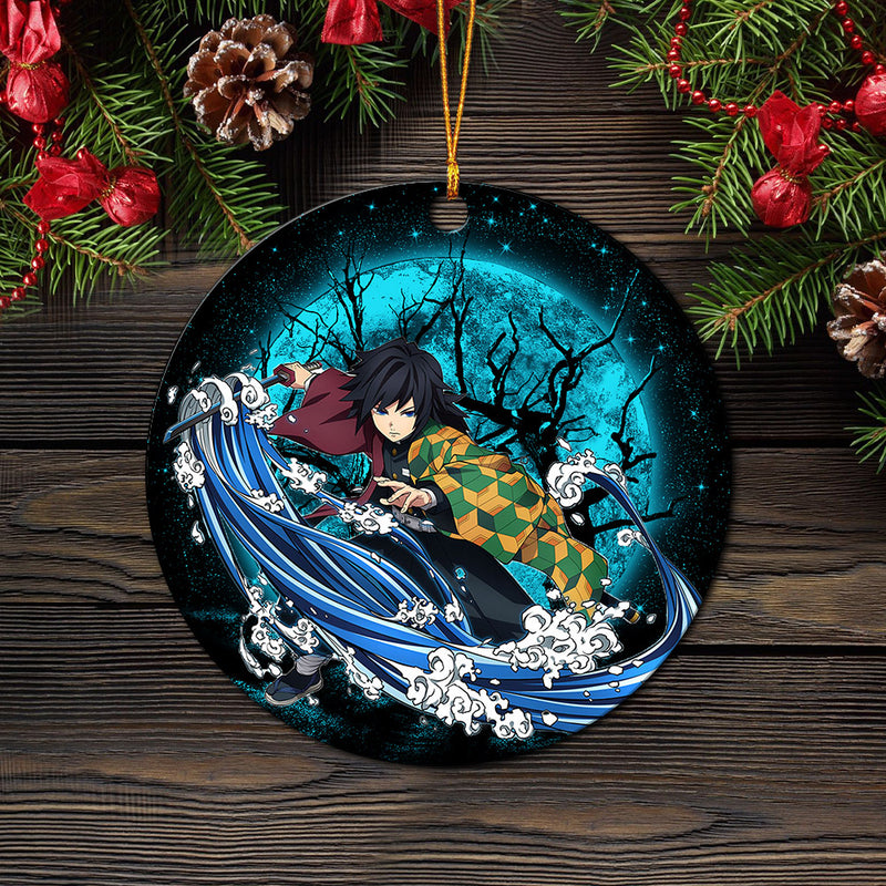 Tomioka Giyuu Moonlight Mica Circle Ornament Perfect Gift For Holiday Nearkii