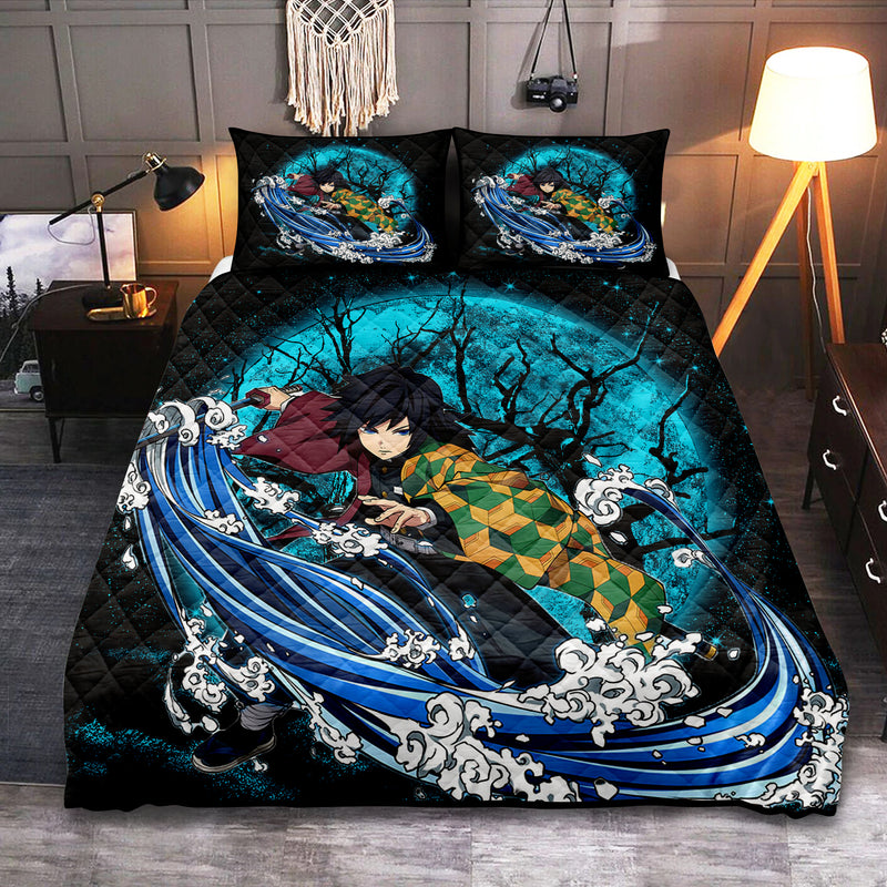 Tomioka Giyuu Demon Slayer Moonlight Quilt Bed Sets Nearkii