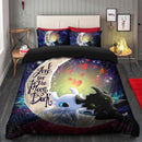 Toothless Light Fury Night Fury Love You To The Moon Galaxy Bedding Set Duvet Cover And 2 Pillowcases Nearkii