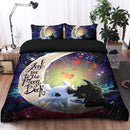 Toothless Light Fury Night Fury Love You To The Moon Galaxy Bedding Set Duvet Cover And 2 Pillowcases Nearkii