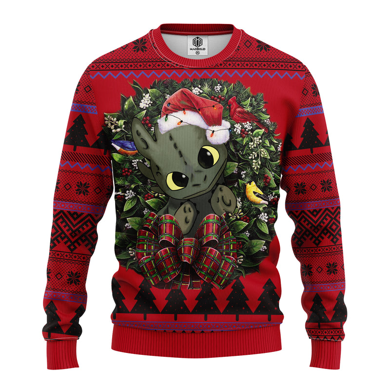 Toothless Åäìý_How To Train Your Dragon Mc Ugly Christmas Sweater Thanksgiving Gift Nearkii