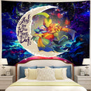 Torchic Grovyle Piplup Pokemon Love You To The Moon Galaxy Tapestry Room Decor Nearkii