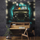 Totoro No Face Ghibli Ride Moonlight Halloween Jeep Funny Tapestry Room Decor Nearkii