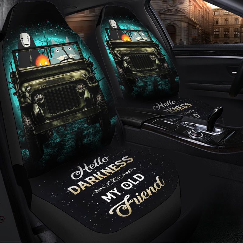 Totoro No Face Ghibli Funny Ride Jeep Anime Moonlight Halloween Premium Custom Car Seat Covers Decor Protectors Nearkii