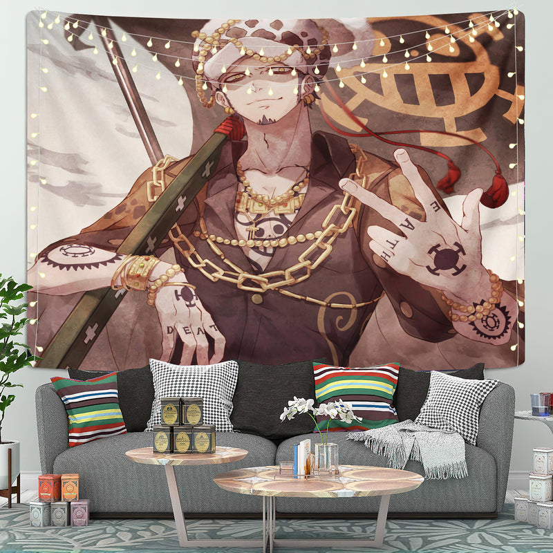 Trafalgar D. Water Law One Piece Tapestry Room Decor Nearkii