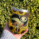 Turtle Sunflower Zipper Wine Tumbler Nearkii