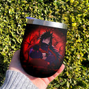 Uchiha Madara Moonlight Love You To Moon And Back Premium Wine Tumbler Nearkii