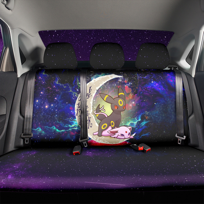 Umbreon Espeon Eevee Evolution Pokemon Love You To The Moon Galaxy Car Back Seat Covers Decor Protectors Nearkii