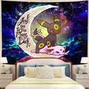 Umbreon Espeon Eevee Evolution Love You To The Moon Galaxy Tapestry Room Decor Nearkii