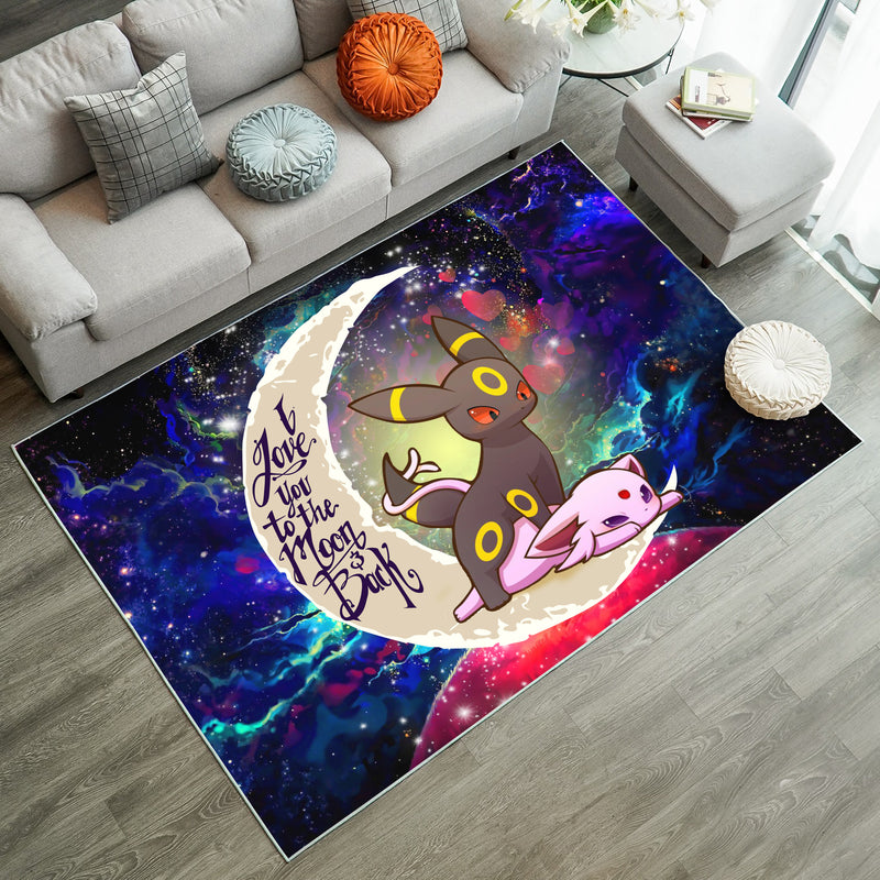 Umbreon Rug Umbreon Espeon Eevee Evolution Pokemon Love You To The Moon Galaxy Rug