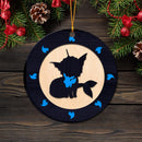Umbreon Pokemon Wood Circle Ornament Perfect Gift For Holiday Nearkii