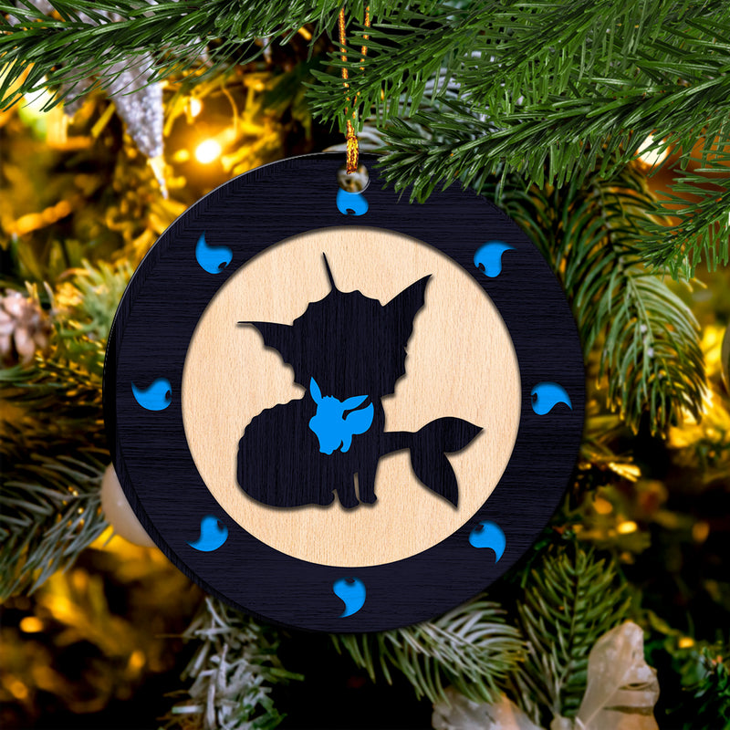 Umbreon Pokemon Wood Circle Ornament Perfect Gift For Holiday Nearkii