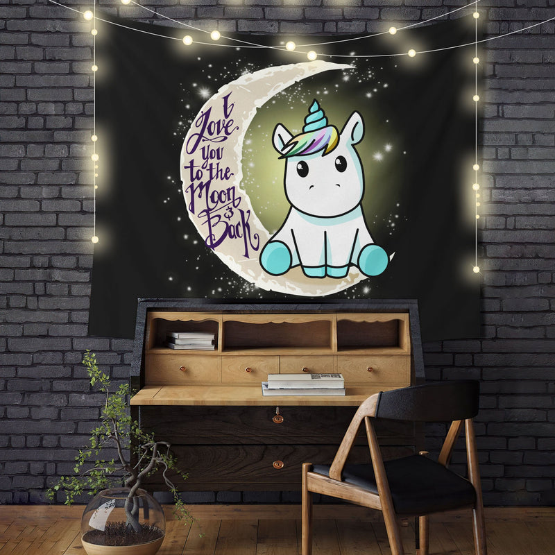 Unicorn Love You To The Moon Tapestry Room Decor Nearkii