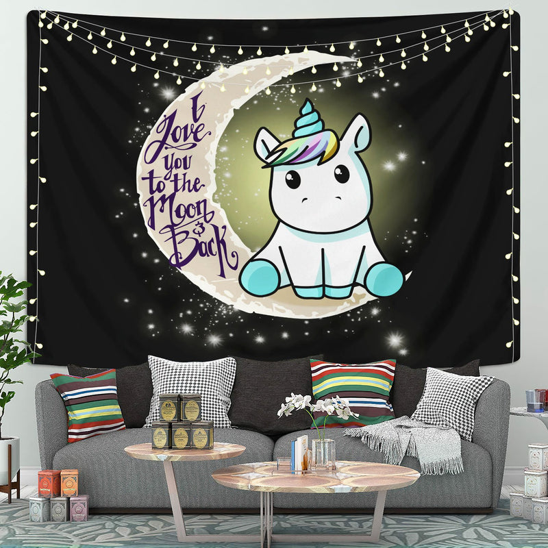 Unicorn Love You To The Moon Tapestry Room Decor Nearkii