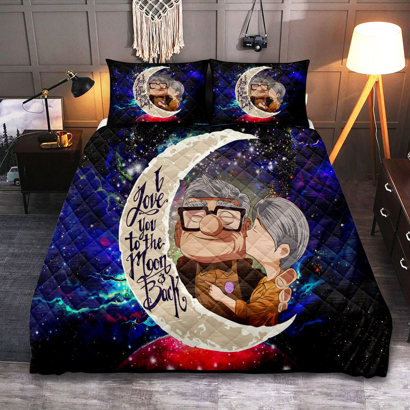 Up Couple Love You To The Moon Galaxy Quilt Bed Sets Nearkii