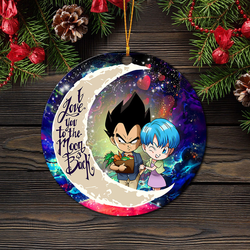 Vegeta And Bulma Dragon Ball Love You To The Moon Galaxy Mica Circle Ornament Perfect Gift For Holiday Nearkii