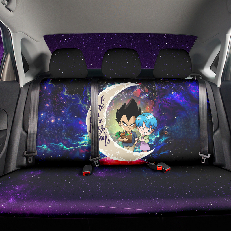 Vegeta And Bulma Dragon Ball Love You To The Moon Galaxy Car Back Seat Covers Decor Protectors Nearkii