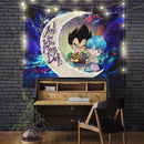 Vegeta And Bulma Dragon Ball Love You To The Moon Galaxy Tapestry Room Decor Nearkii