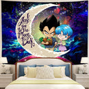 Vegeta And Bulma Dragon Ball Love You To The Moon Galaxy Tapestry Room Decor Nearkii