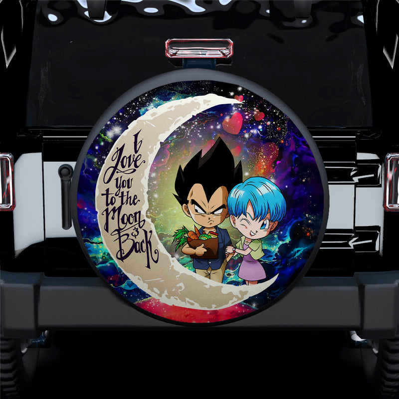 Vegeta And Bulma Dragon Ball Love You To The Moon Galaxy Car Spare Tire Covers Gift For Campers Nearkii
