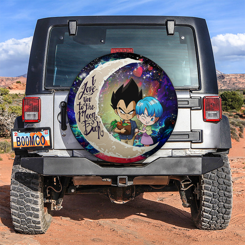 Vegeta And Bulma Dragon Ball Love You To The Moon Galaxy Car Spare Tire Covers Gift For Campers Nearkii