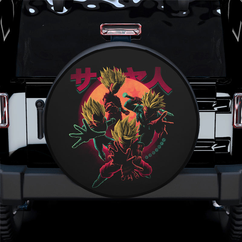 Saiyan Team Dragon Ball Car Spare Tire Covers Gift For Campers Nearkii