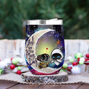 Wall-E Couple Love You To Moon And Back Premium Wine Tumbler Nearkii