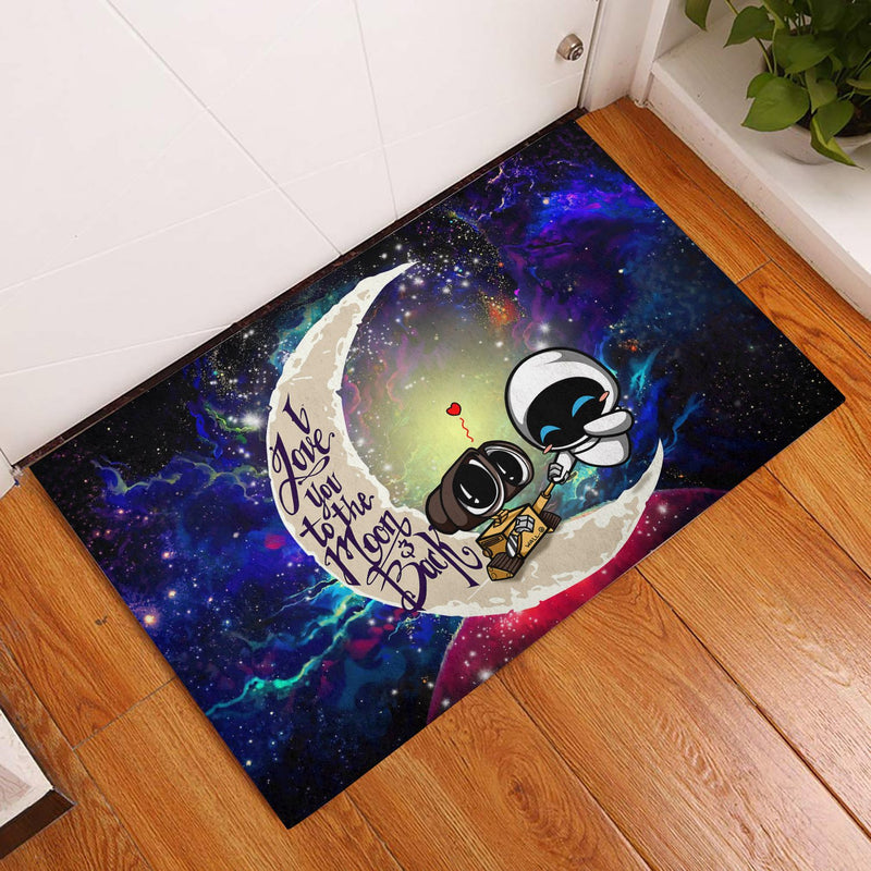 Wall-E Couple Love You To The Moon Galaxy Back Doormat Home Decor Nearkii