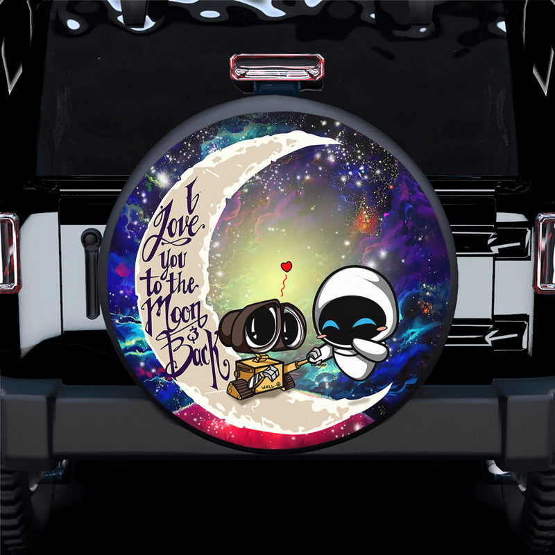 Wall - E Couple Love You To The Moon Galaxy Spare Tire Covers Gift For Campers Nearkii